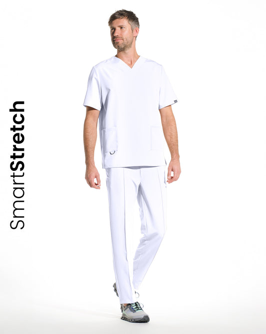 Bluza medicala barbati RAND alb opac