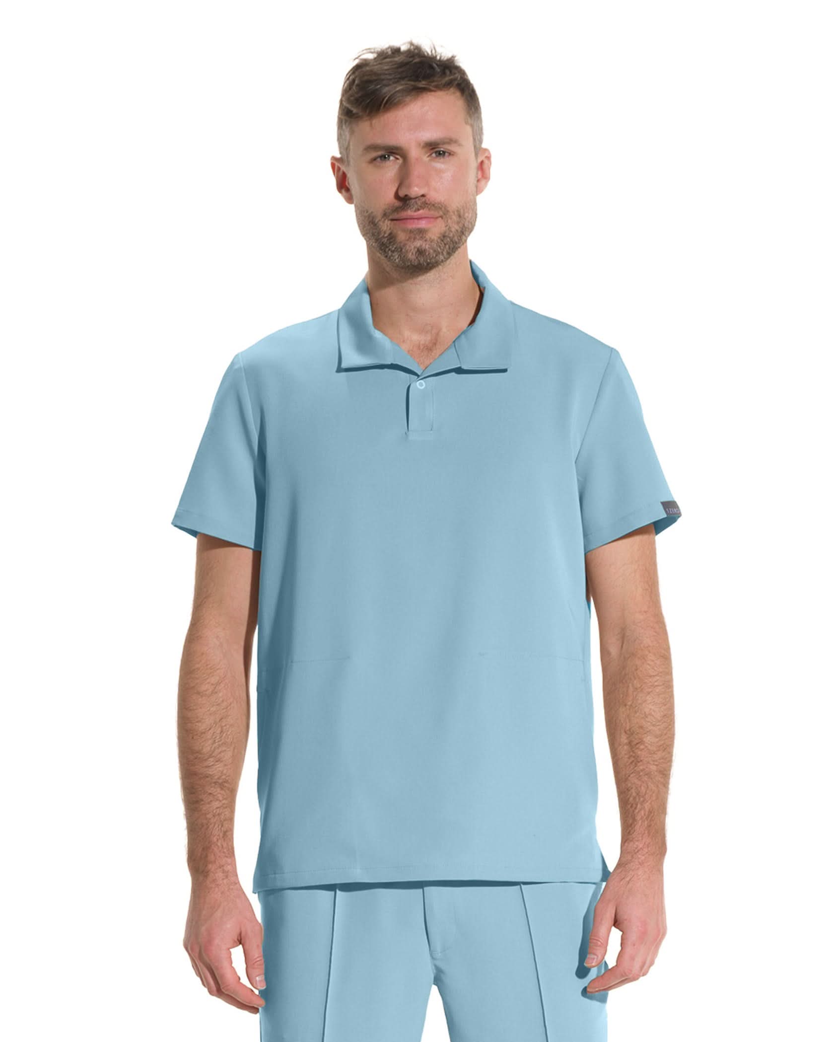 COS bluza medicala blue - Detalii close up