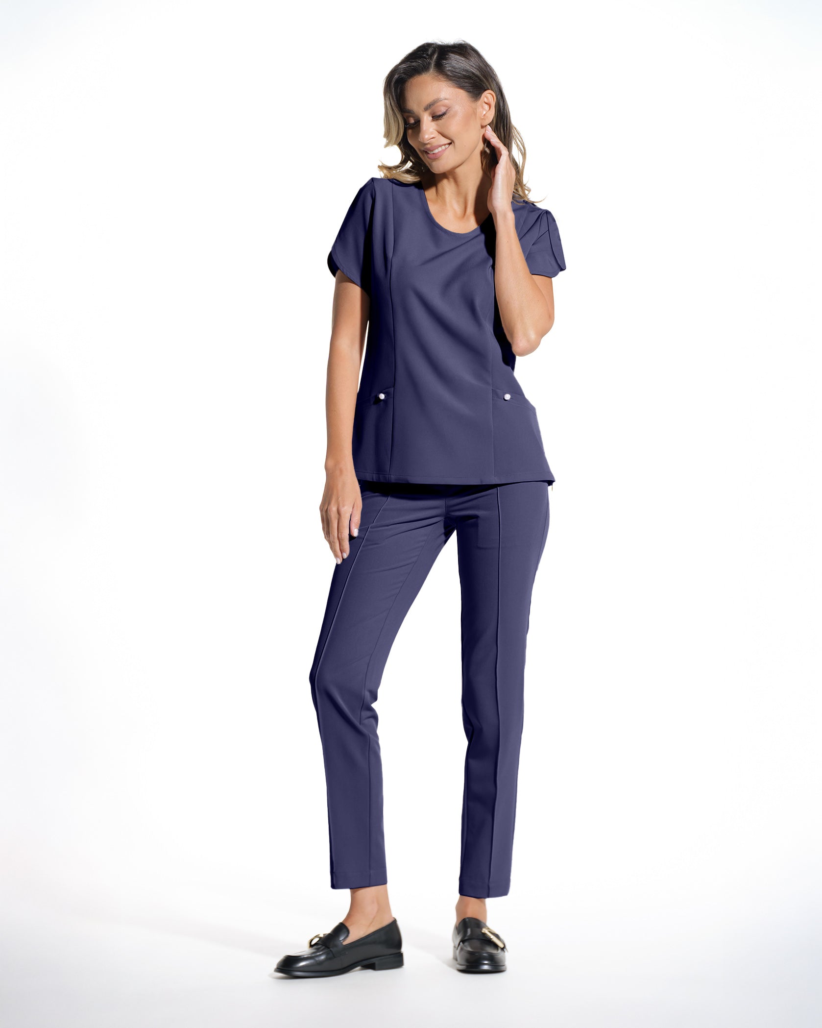 PETALI Navy Scrub Top - Image 6