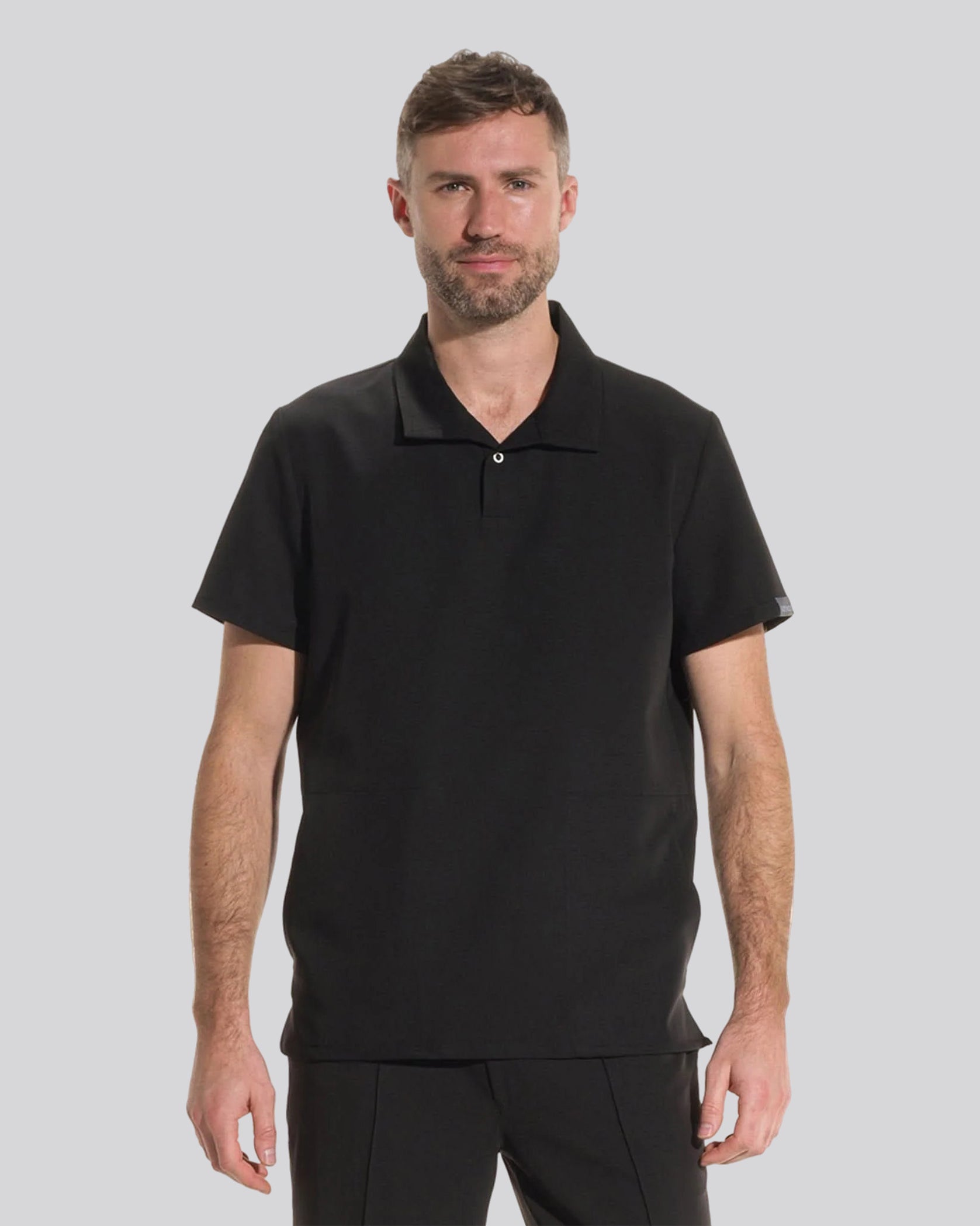 COS Black Scrub Top - Front view