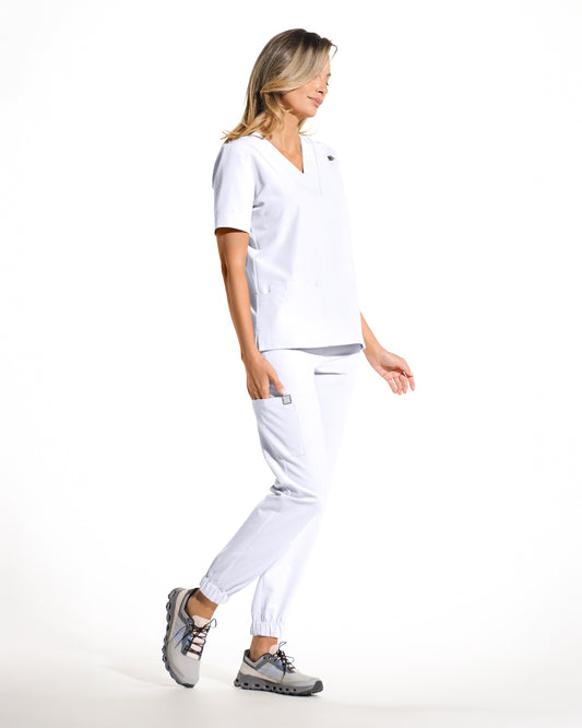 Pantaloni medicali FLEX alb