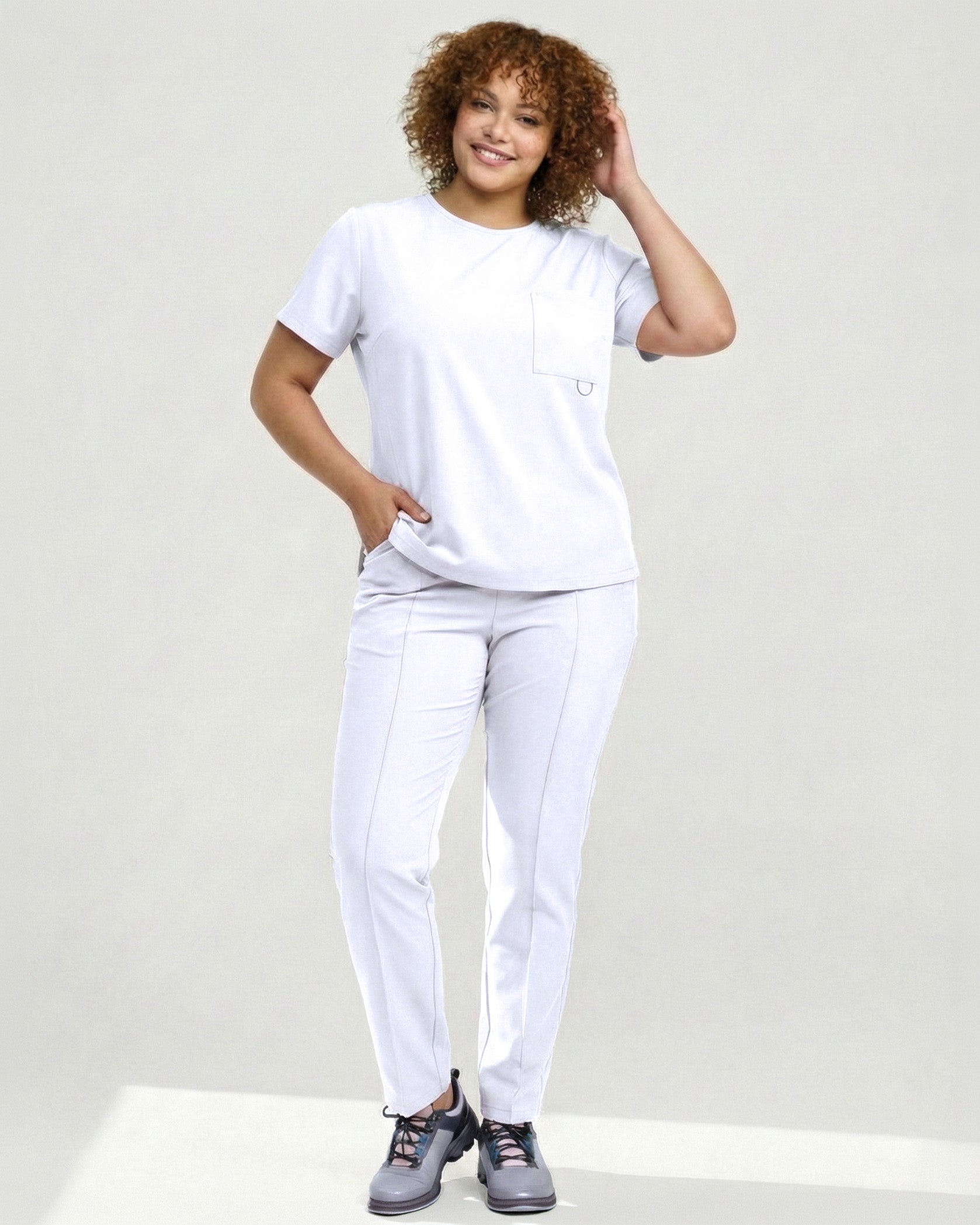 FLOW White Scrub Top - Image 5