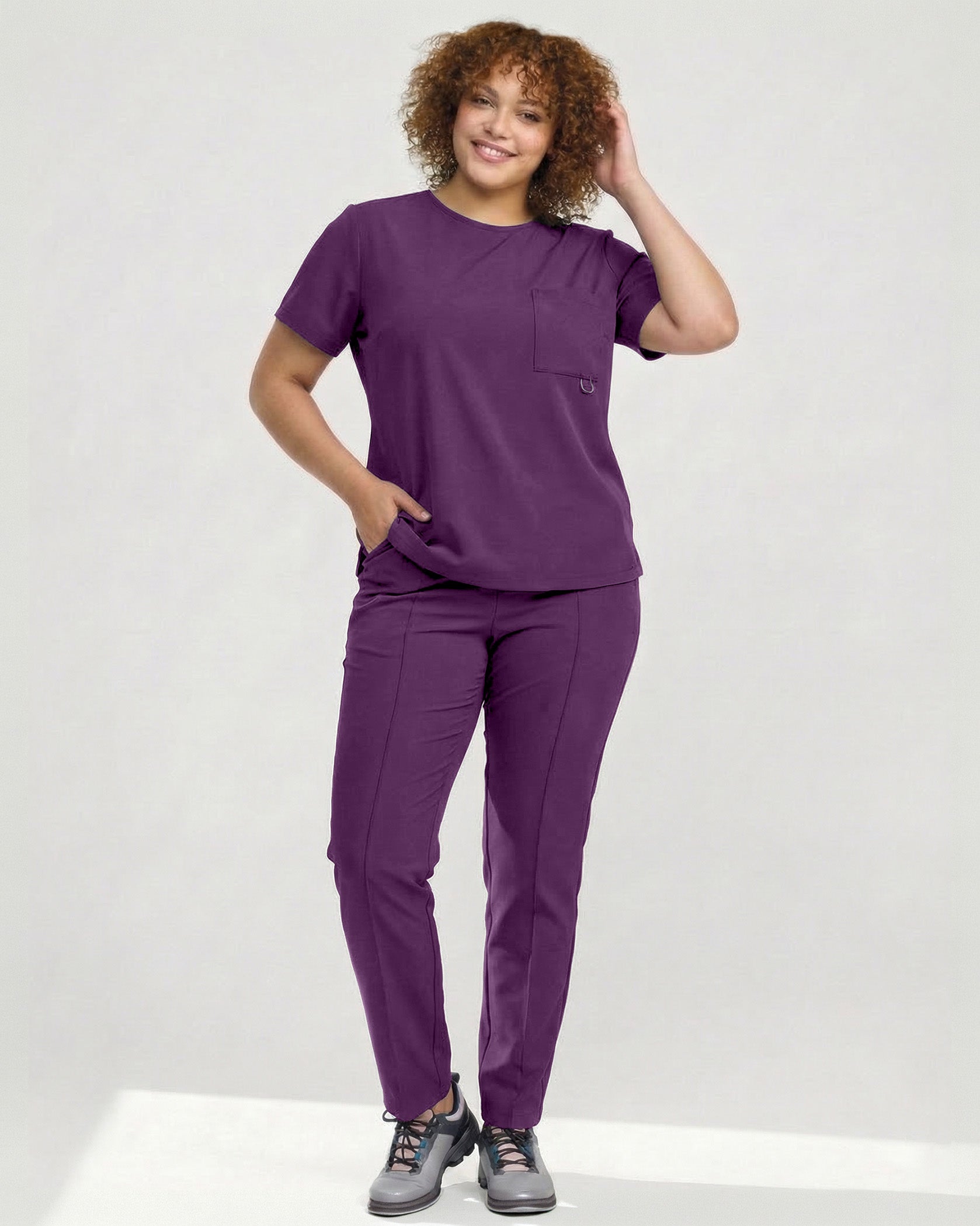 FLOW Plum Scrub Top - Image 5