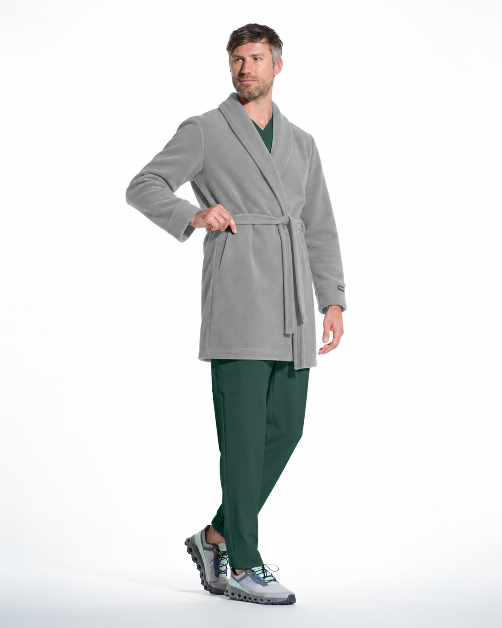 Halat medical barbati NORD gri - Image 4