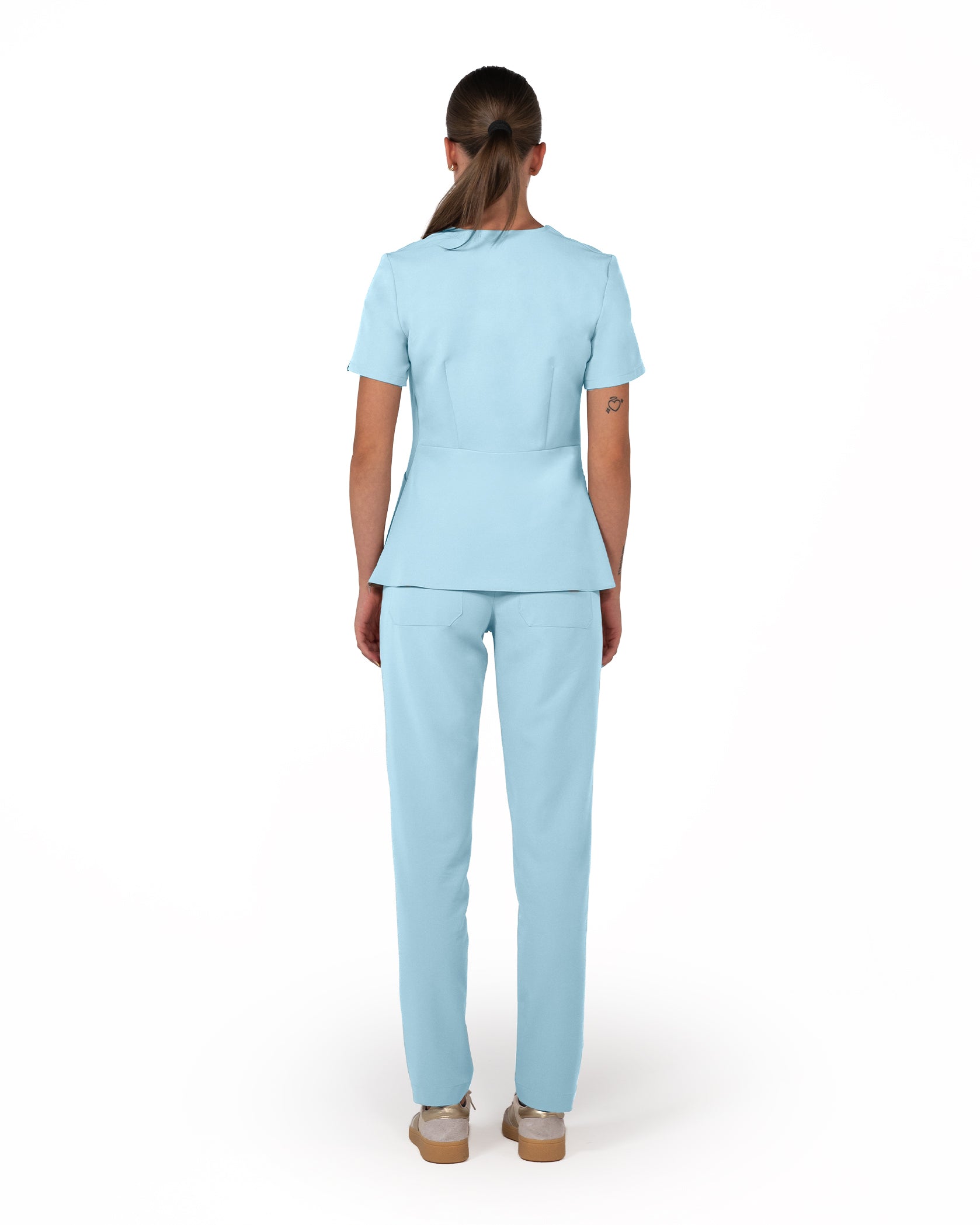 OPAL Blue Scrub Top - Image 4