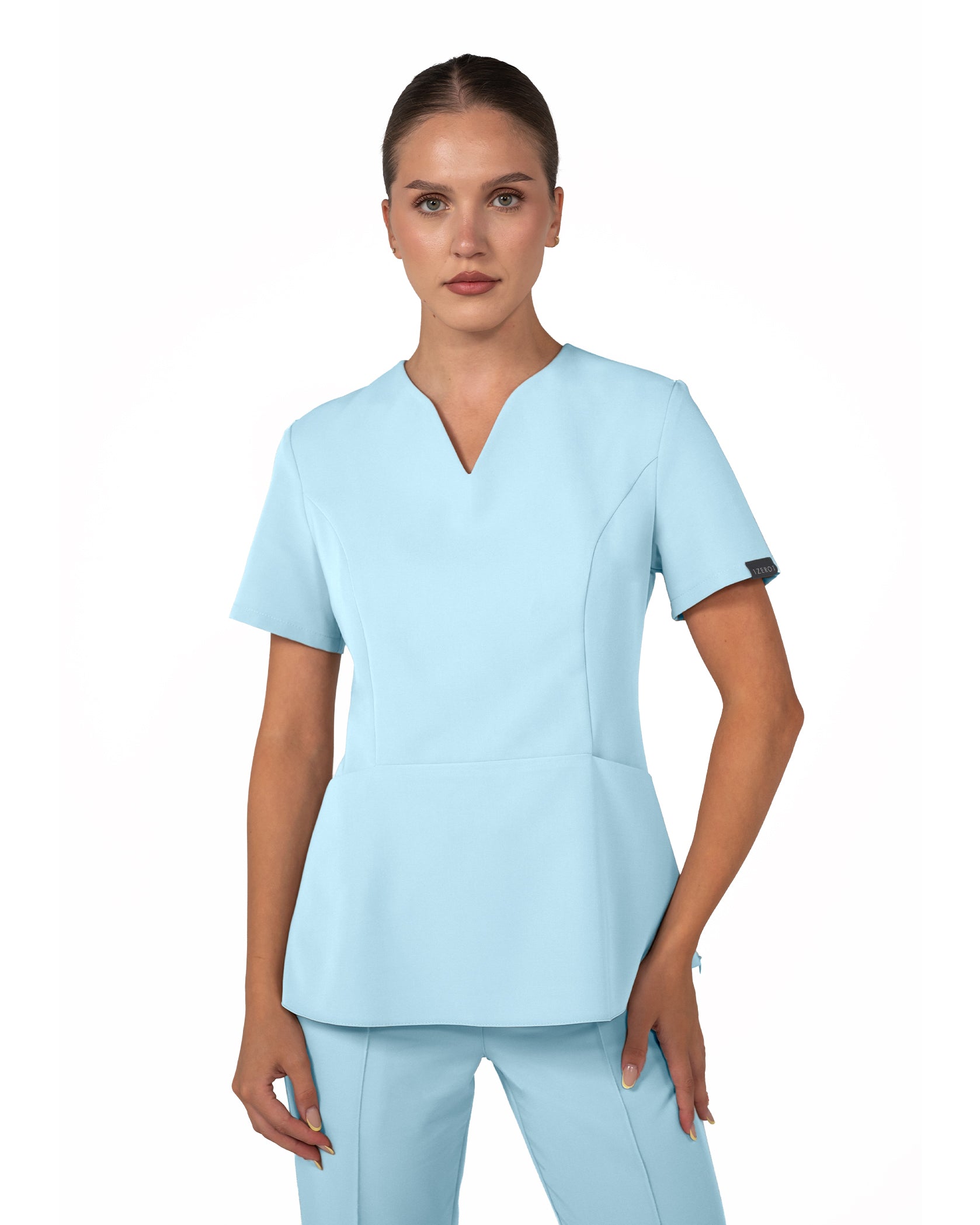 OPAL Blue Scrub Top - Image 3