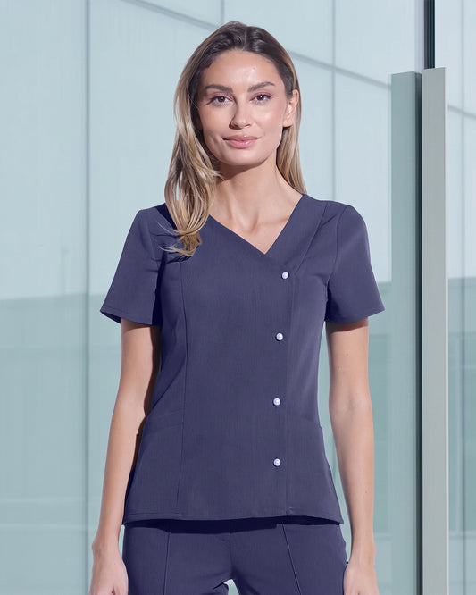 PERLA Navy Scrub Top