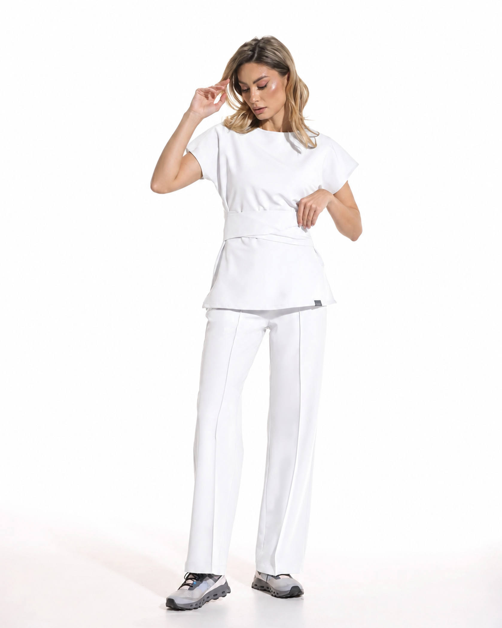 PALAZZO white medical trousers - Image 3