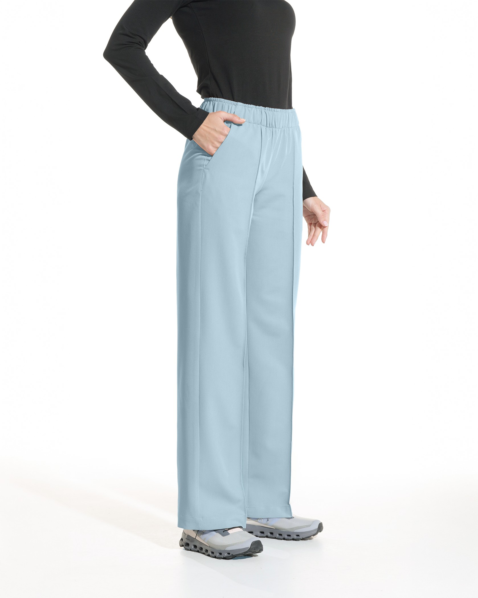 PALAZZO blue medical trousers - Close up details