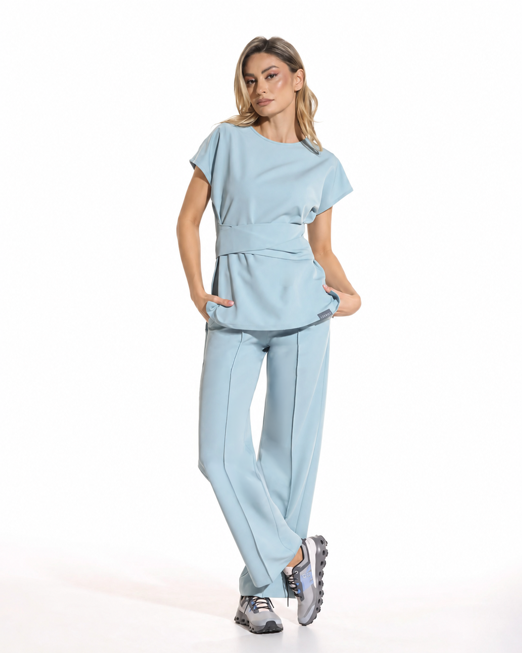 PALAZZO blue medical trousers - Image 3