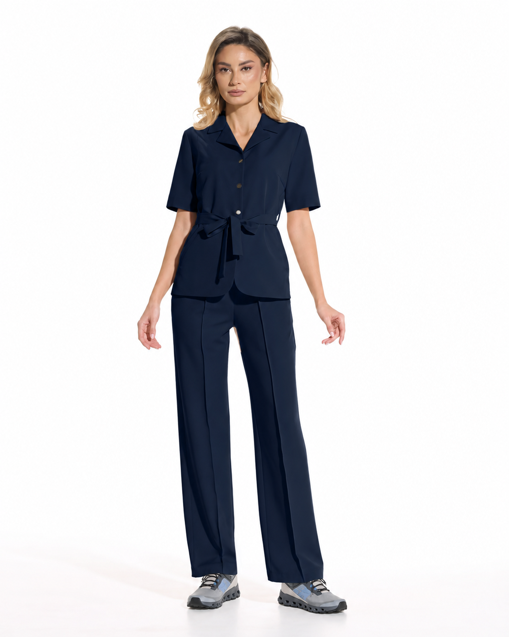 PALAZZO navy medical trousers - Image 5