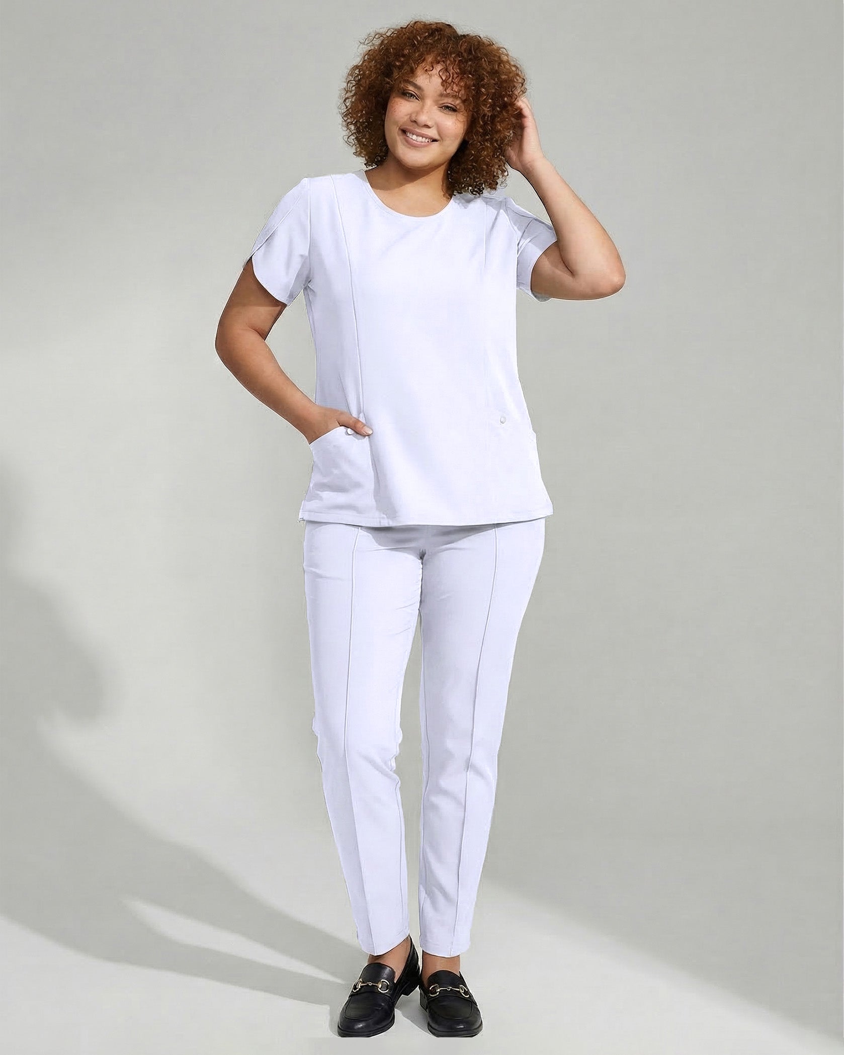 PETALI White Scrub Top - Image 6