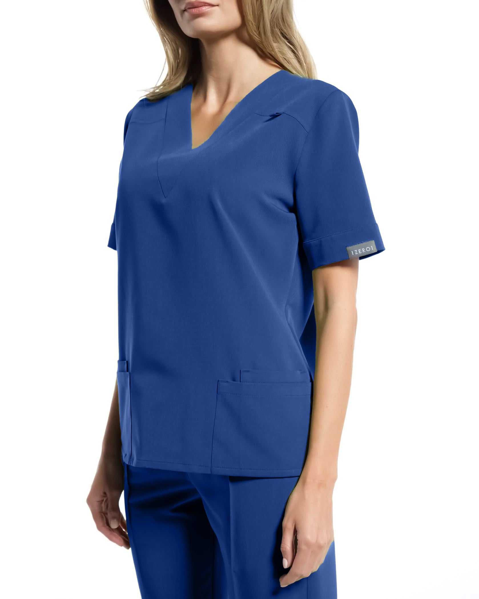 Costum medical CLASIC Royal Blue - Close up details
