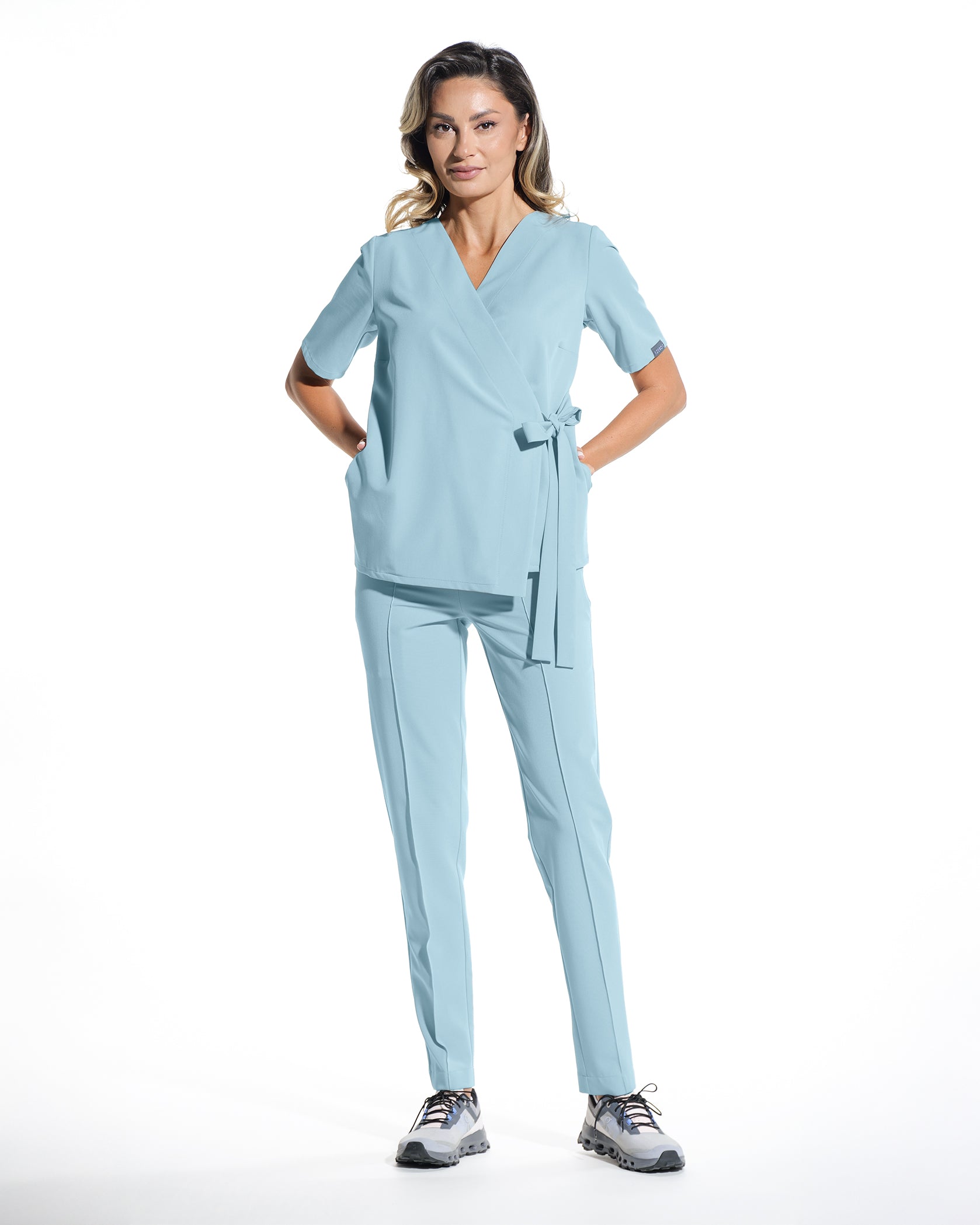ANAIS Blue Scrub Top - Image 3