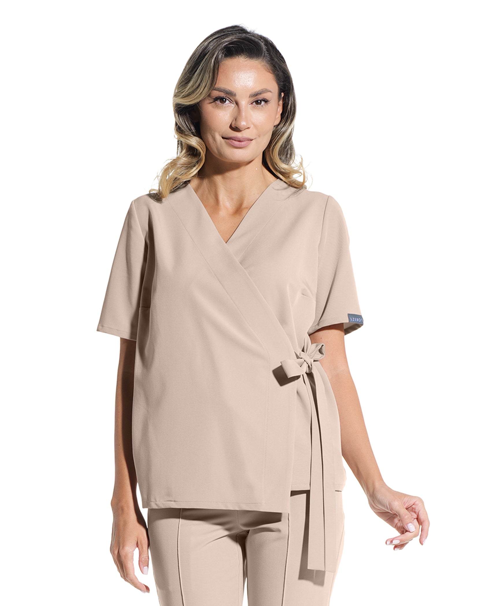 ANAIS bluza medicala latte - Detalii close up