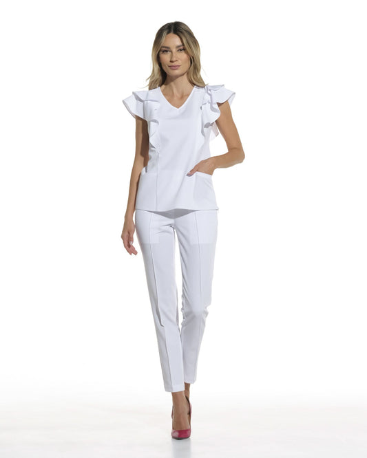 AVRA white medical blouse