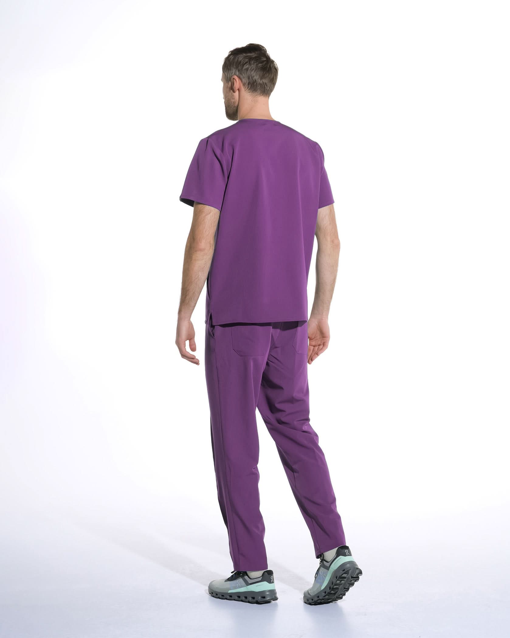 Bluza medicala barbati WAVE plum - 1zero1.ro