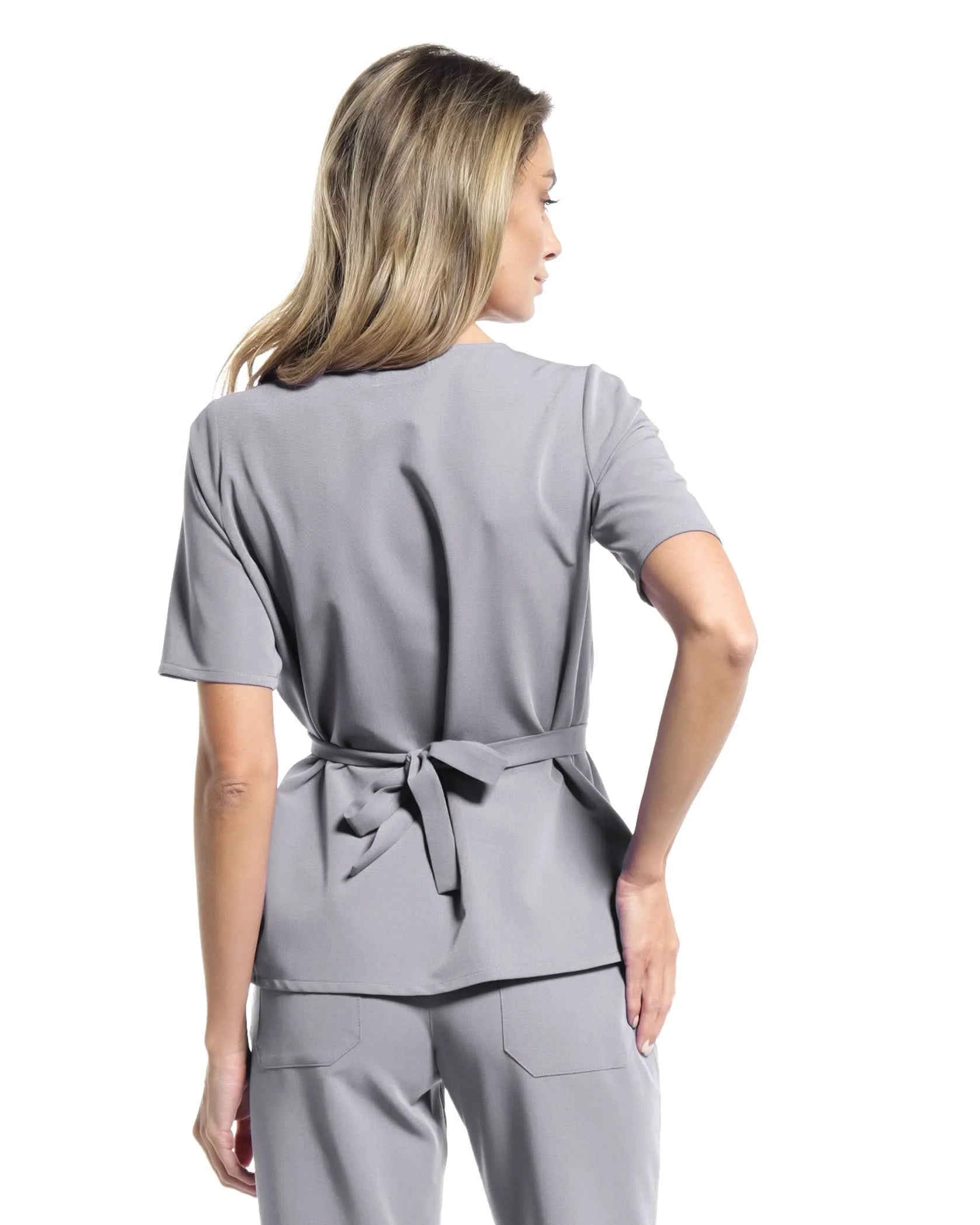 Costum medical CONTOUR Gri - Detail Nahaufnahme