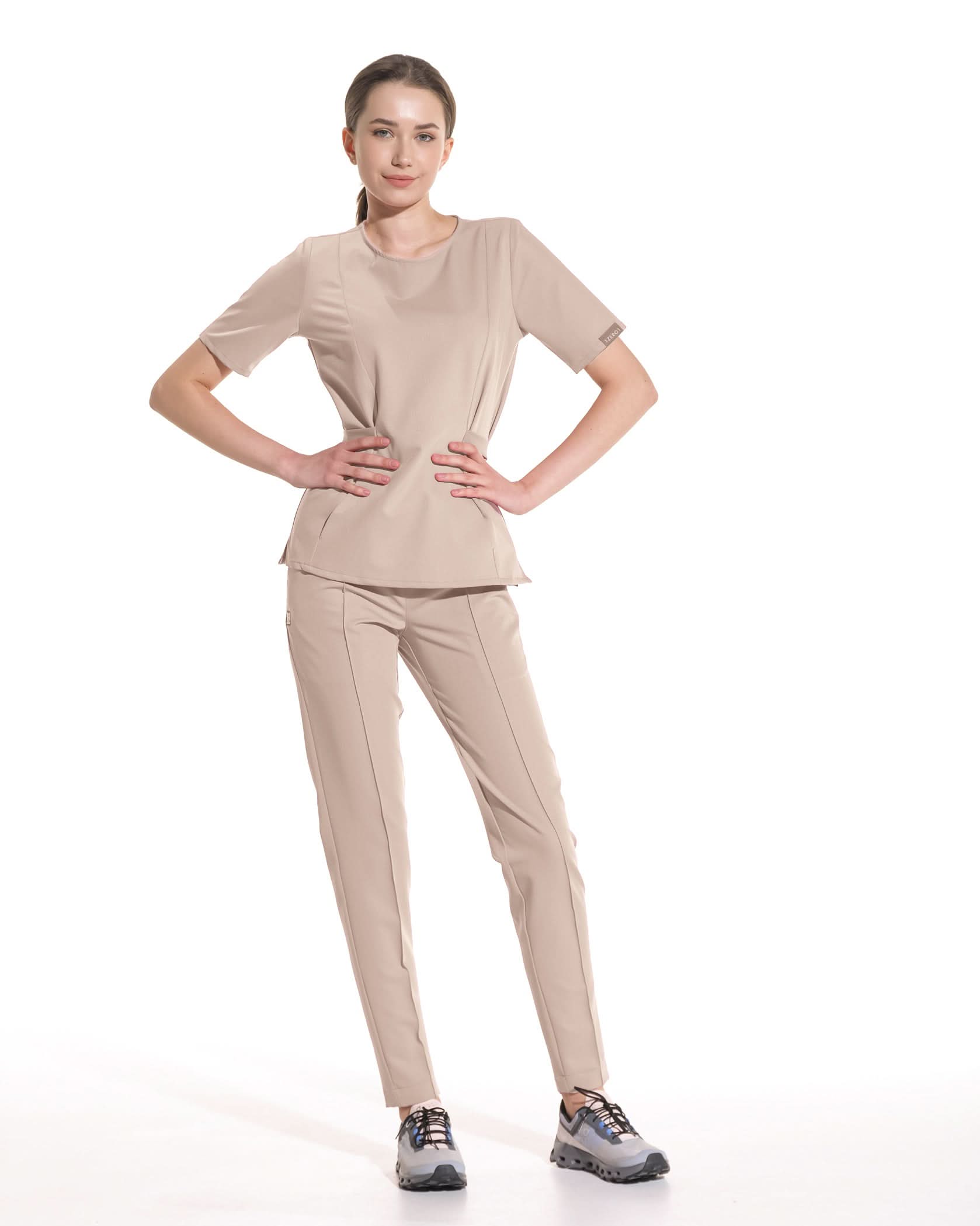 Bluza medicala THALYA latte - 1zero1.ro
