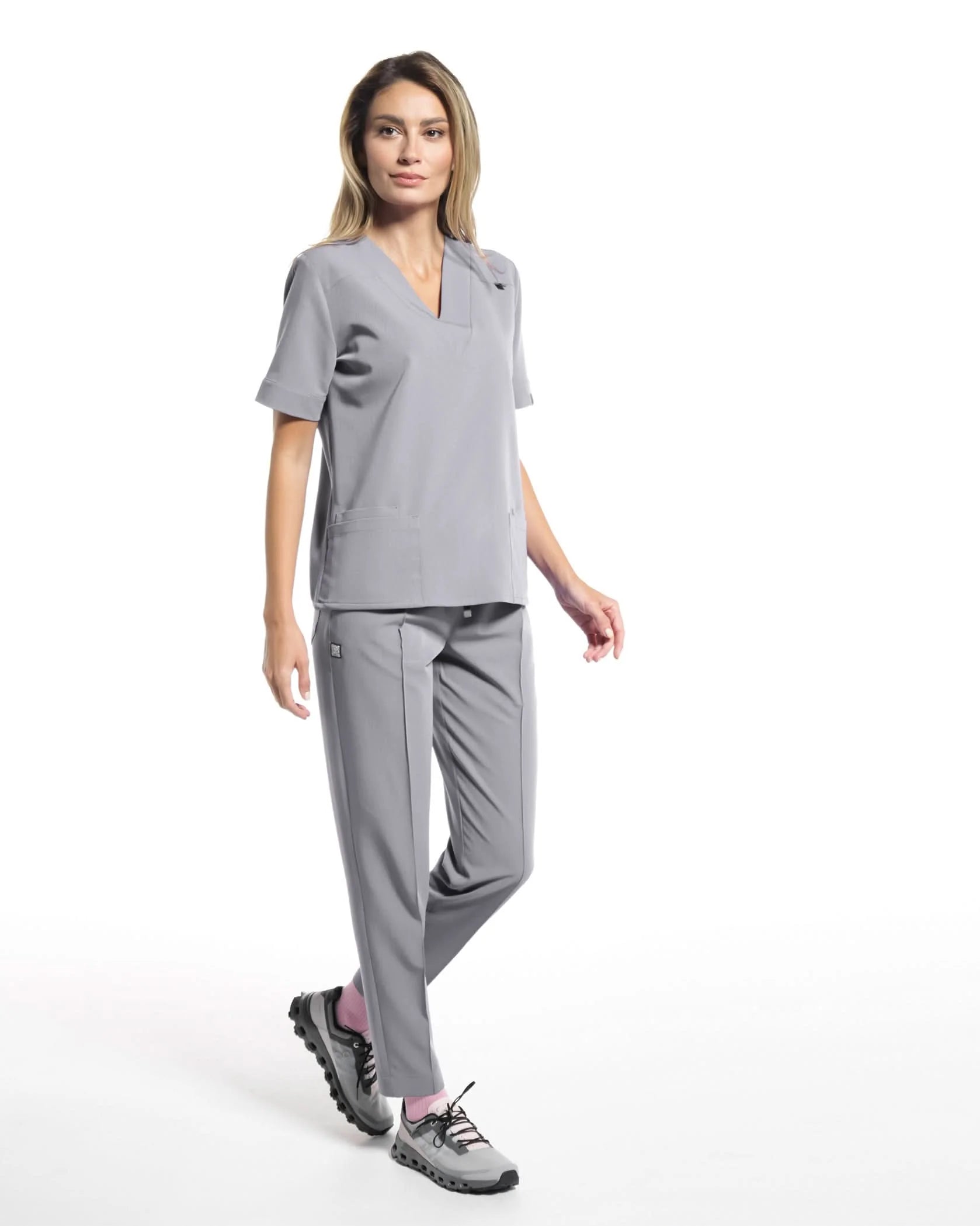 Costum medical CLASIC Gri - Front view