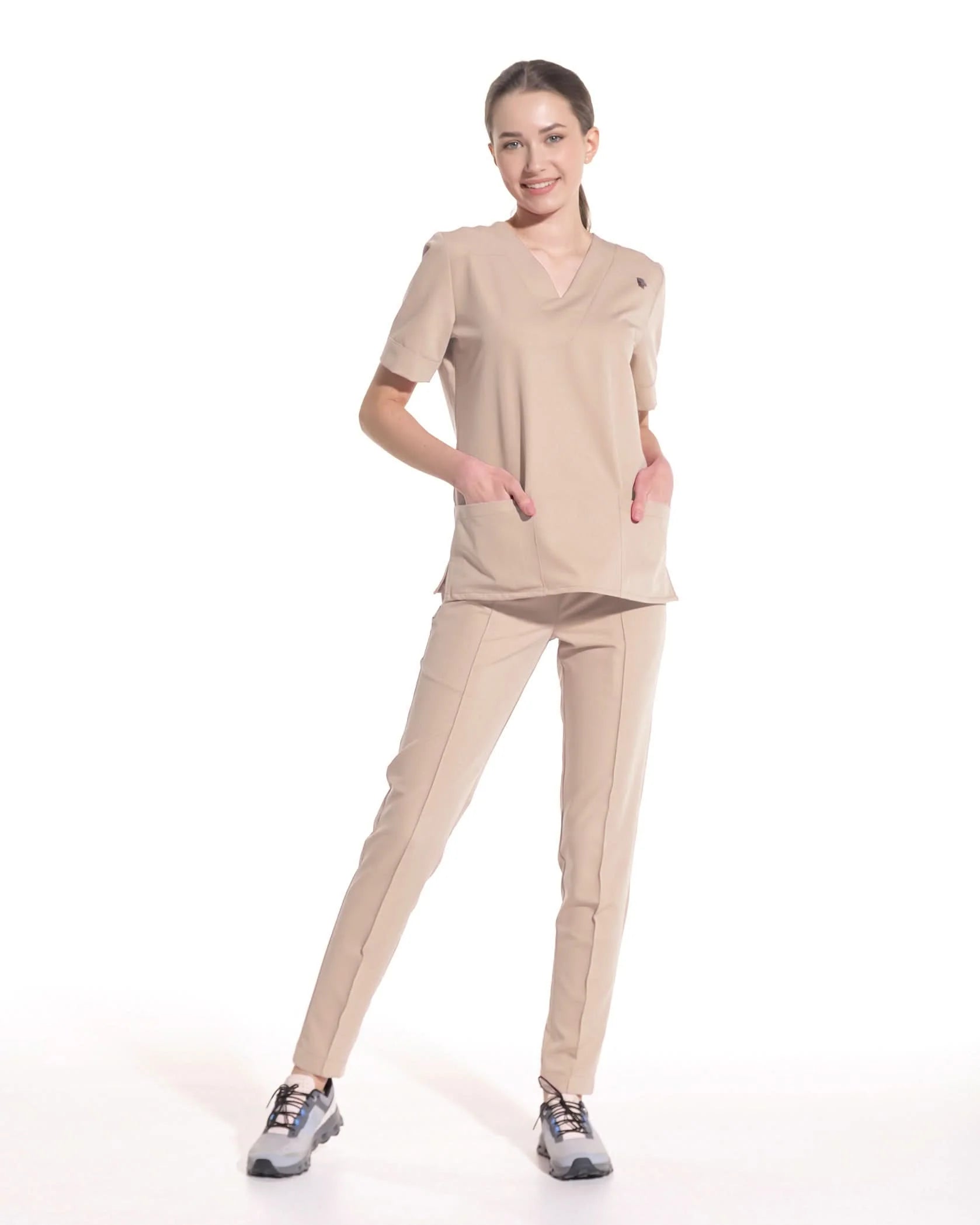 Costum medical CLASIC Latte - Image 4