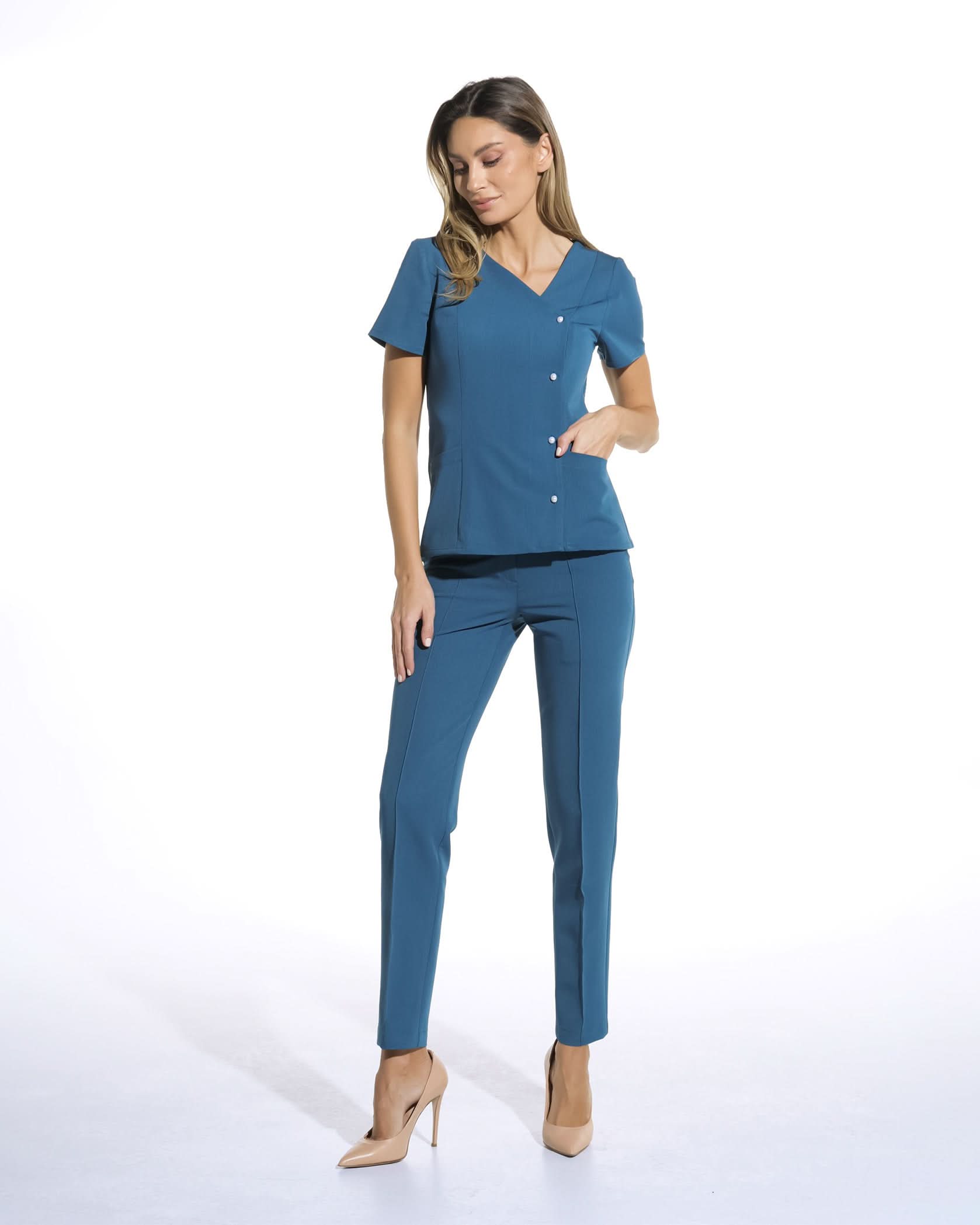 Bluza medicala PERLA marine - 1zero1.ro