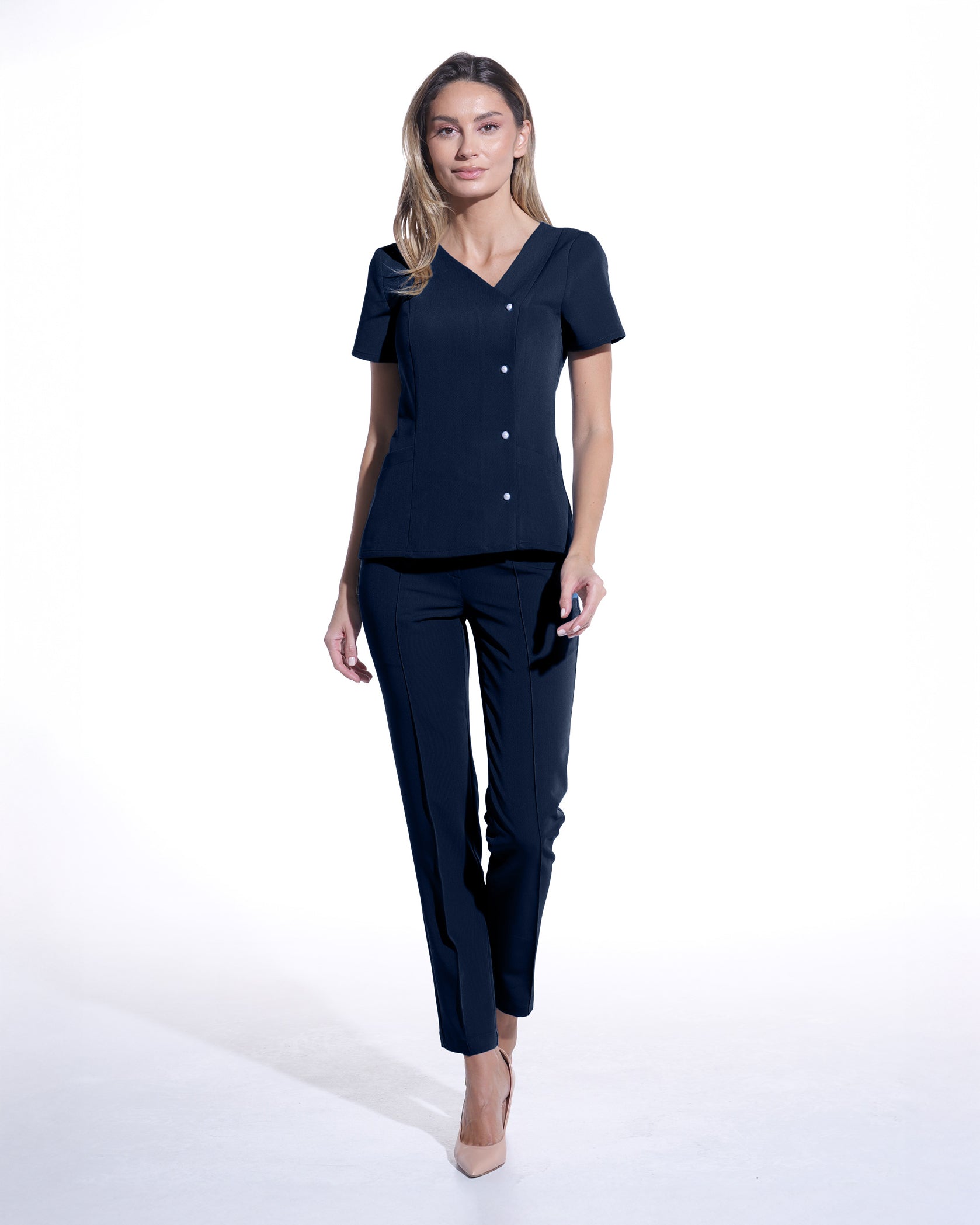 PERLA navy medical blouse - Image 6