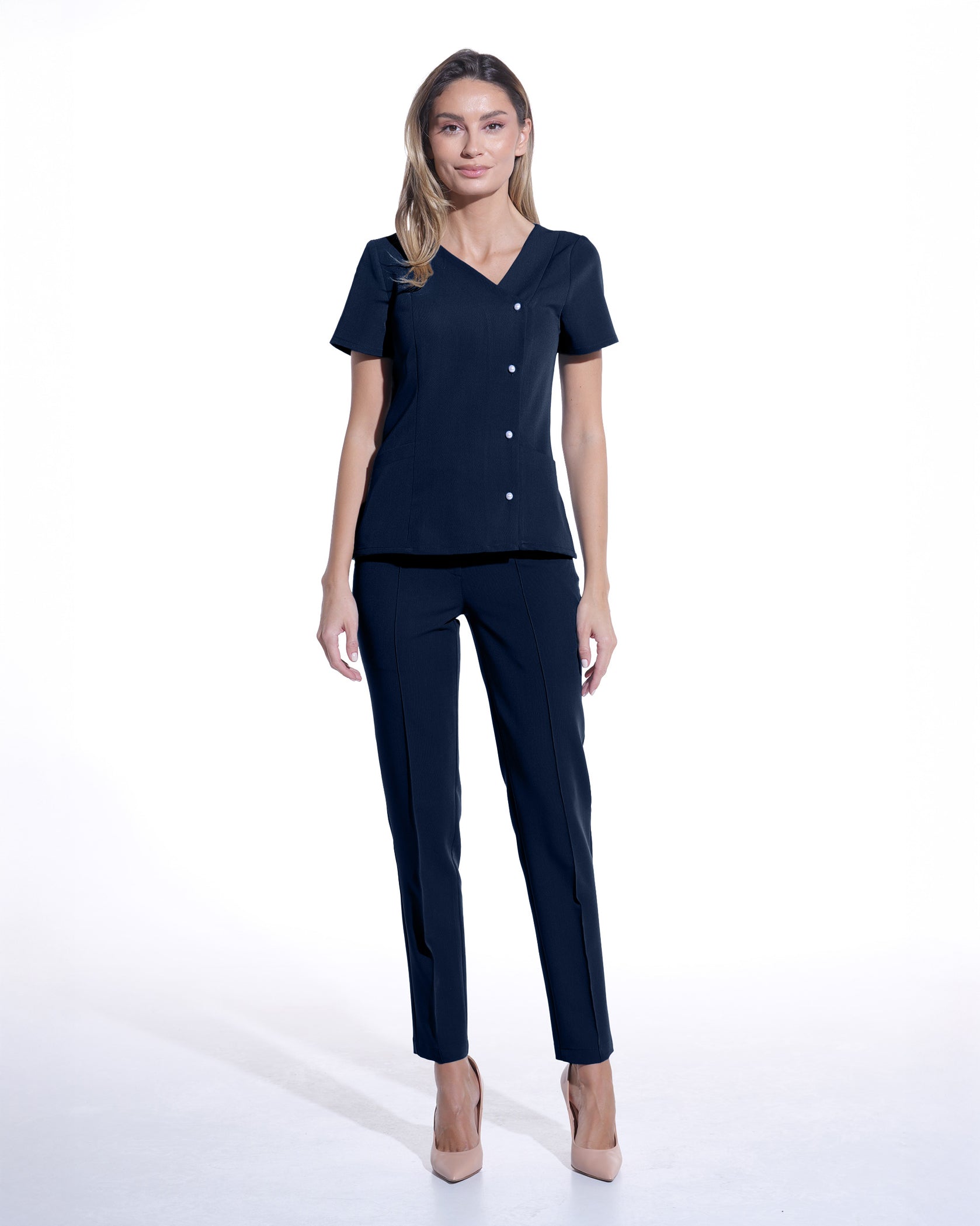 PERLA navy medical blouse - Image 4