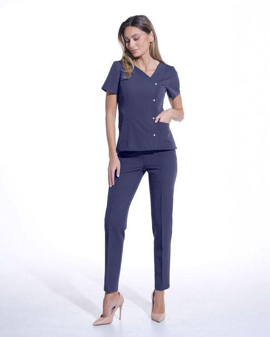 Medizinische Bluse PERLA marineblau