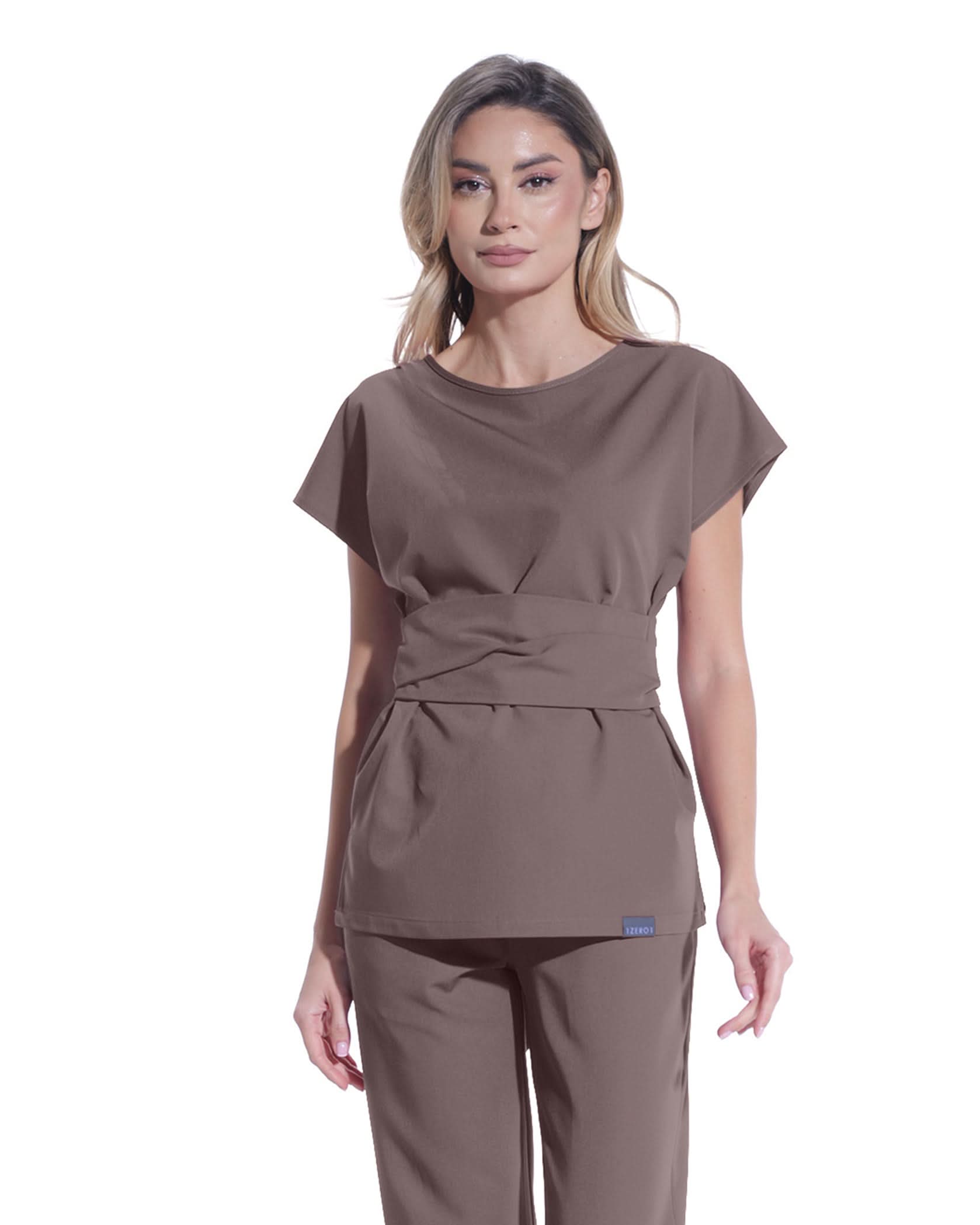 Bluza medicala CELESTE mocha - 1zero1.ro