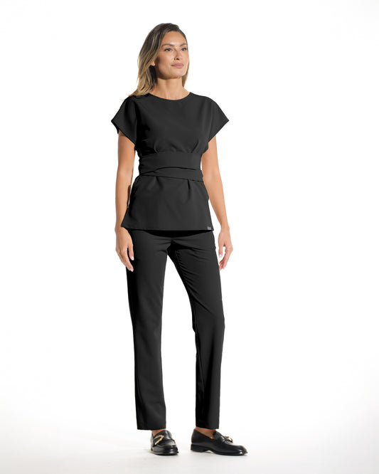 Pantaloni medicali drepti LINEA negru