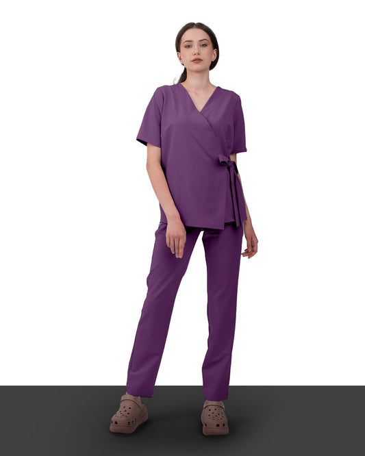 ANAIS plum medical blouse