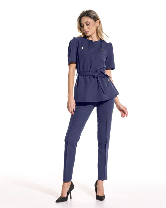 MIRA mocha medical blouse