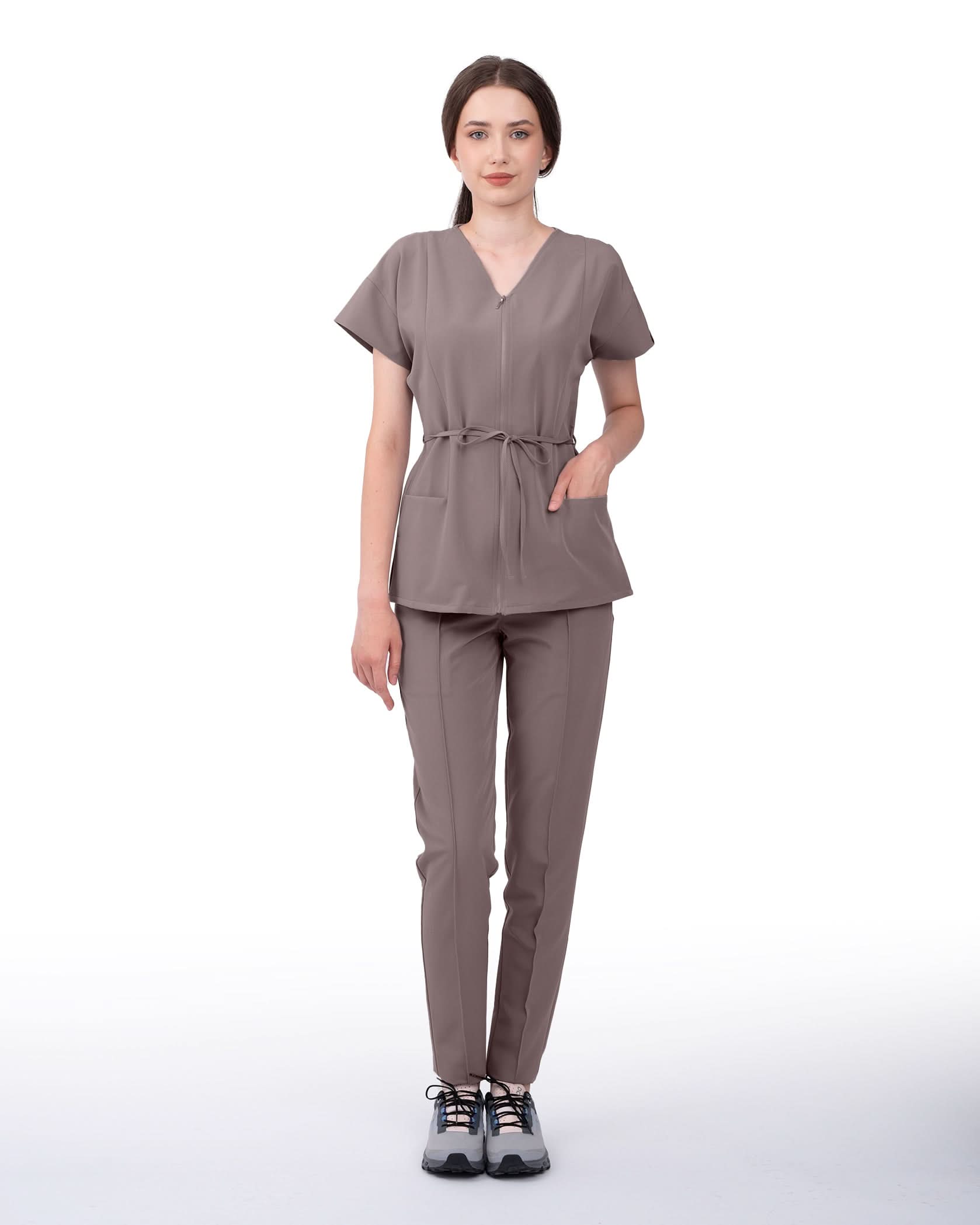 Bluza medicala ROSA mocha - 1zero1.ro