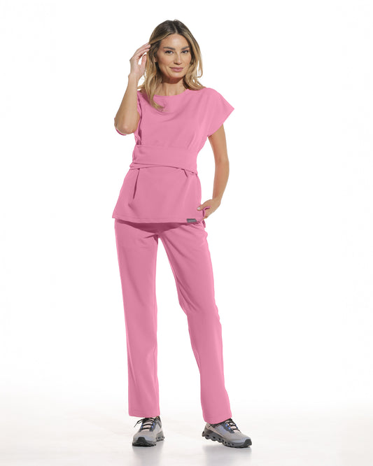 Pantaloni medicali drepti LINEA rose dust