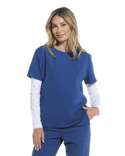 NEVIA royal blue medical blouse