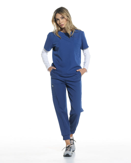 NEVIA royal blue medical blouse
