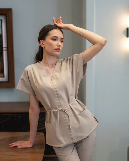 ROSA bluza medicala latte