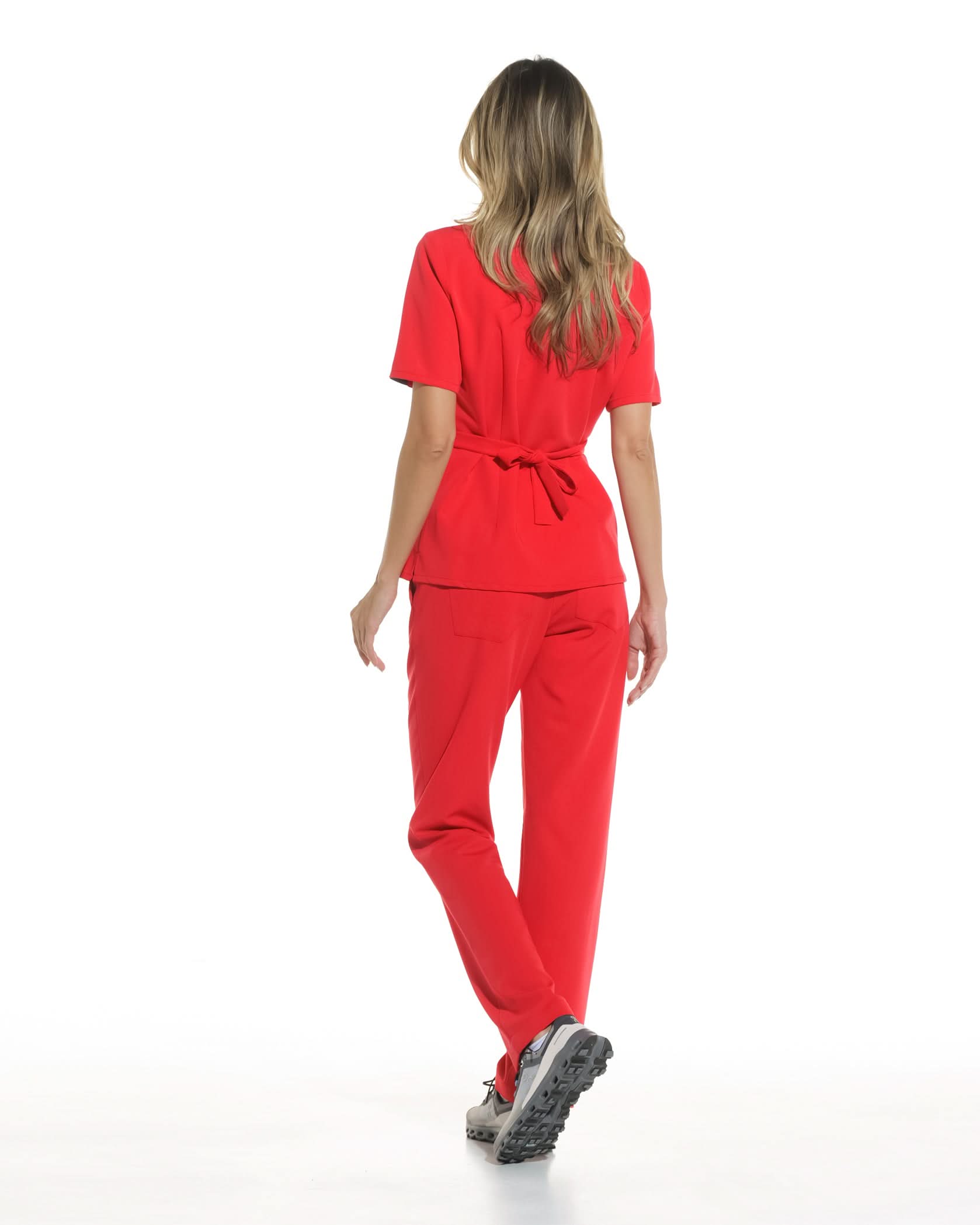 Bluza medicala THALYA rosu - 1zero1.ro