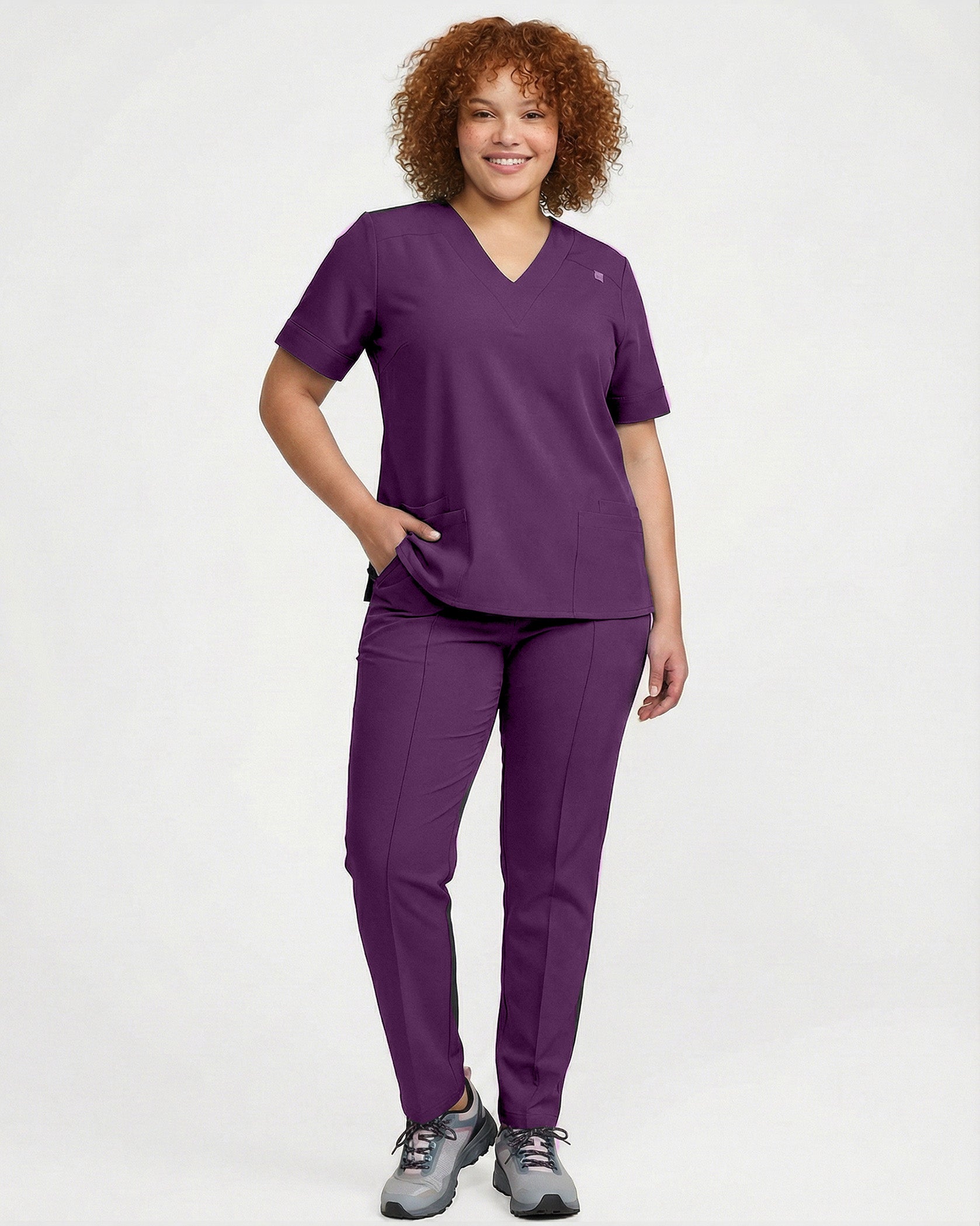 VERSO Plum Scrub Top - Image 5