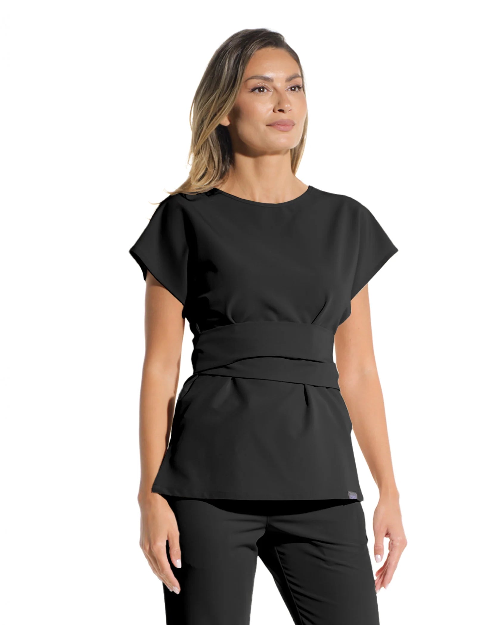 Costum medical STYLE Negru - Close up details