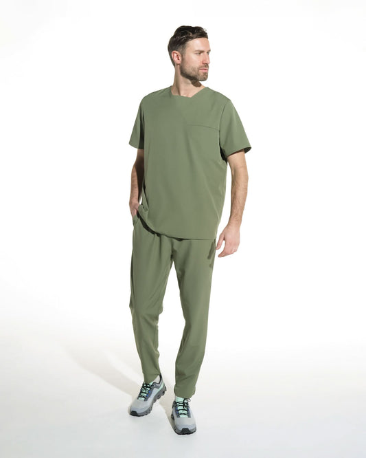 Men's RIZZ olive medical scrubs