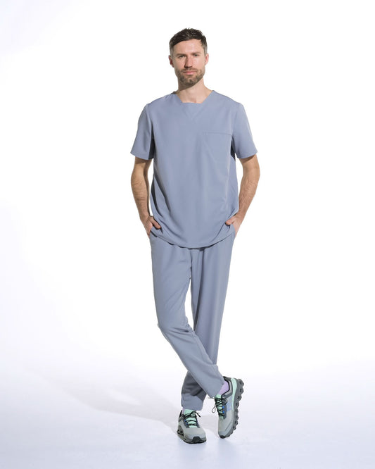 Men's RIZZ grey medical scrubs