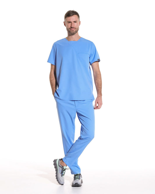 Men's medical shirt RIZZ sky blue