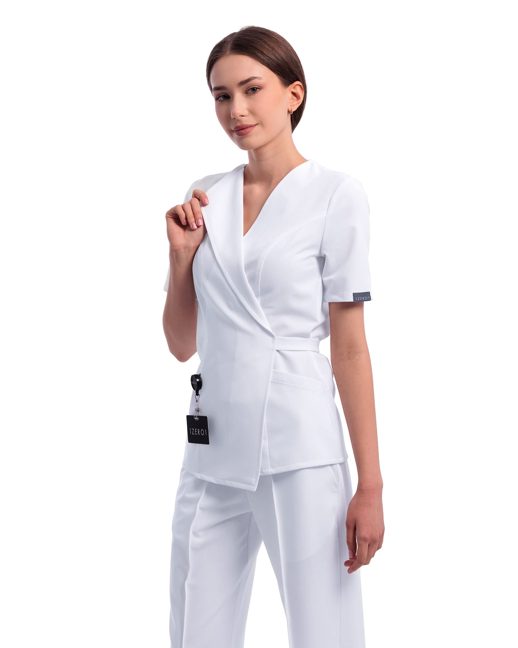 Costum medical STUDIO Alb - Close up details