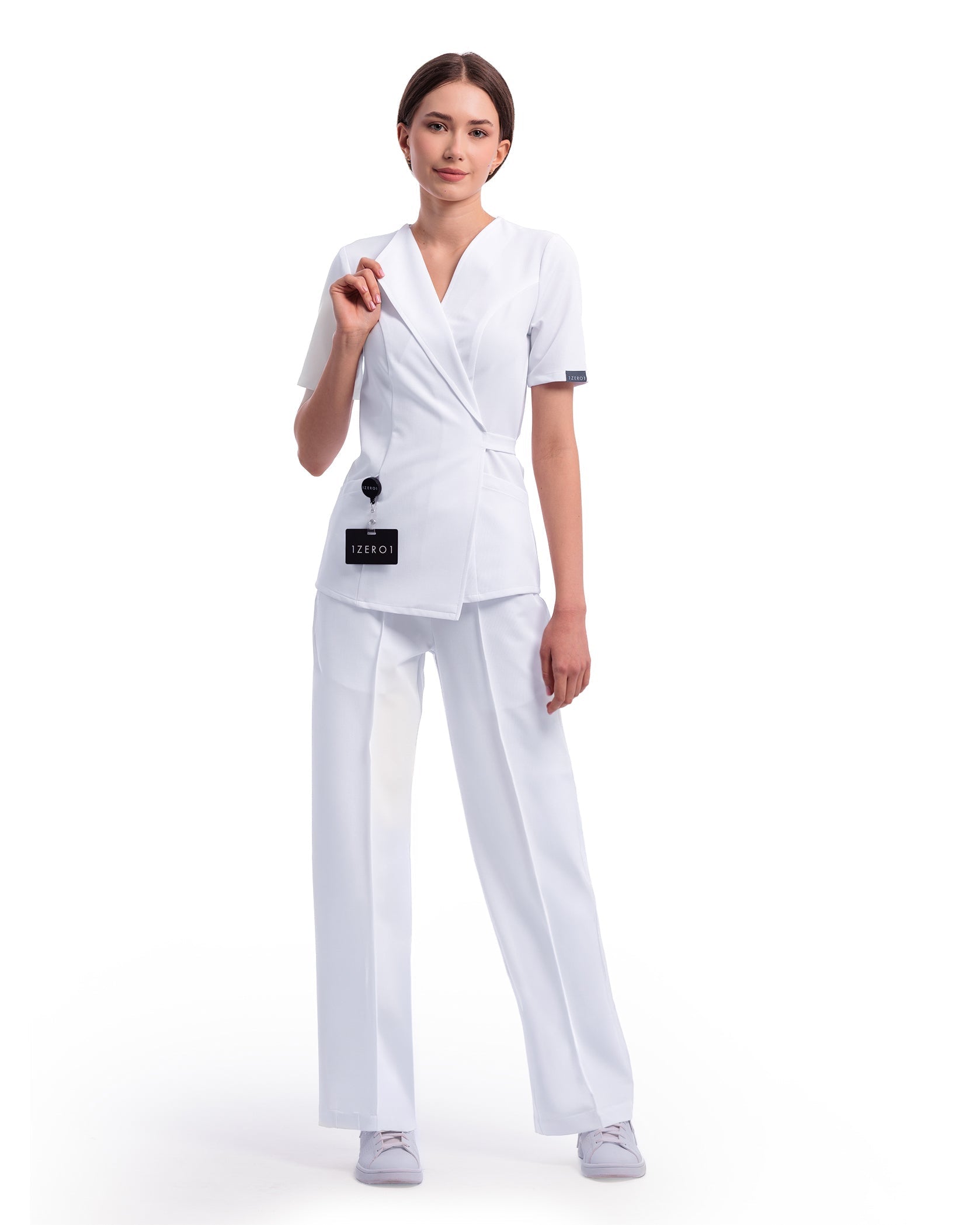 Costum medical STUDIO Alb - Front view