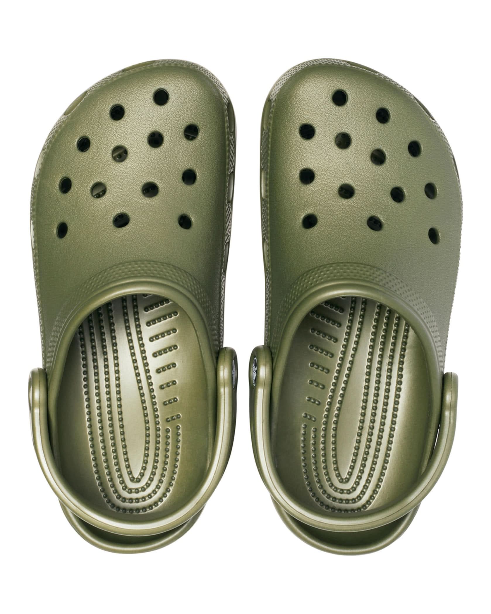 CROCS CLASSIC Armeegrün Clogs - Detail Nahaufnahme
