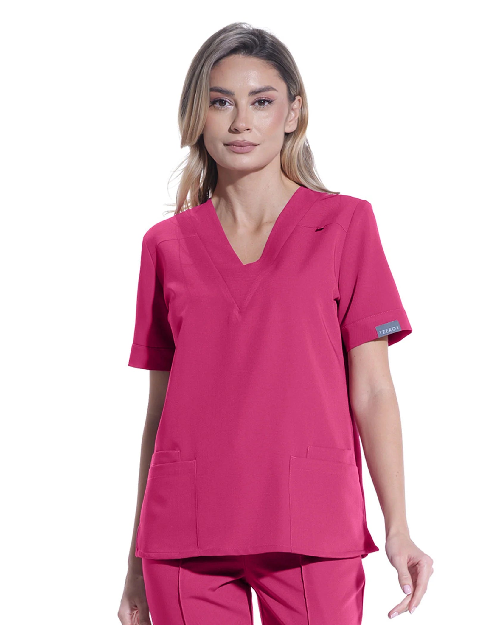 Costum medical CLASIC Magenta - Close up details