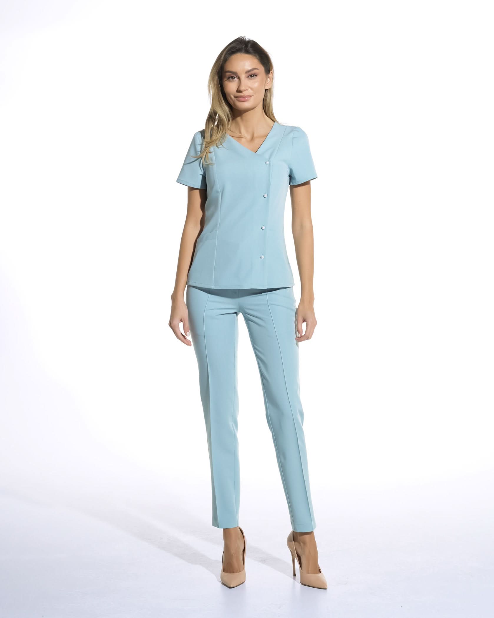 Bluza medicala PERLA blue - 1zero1.ro