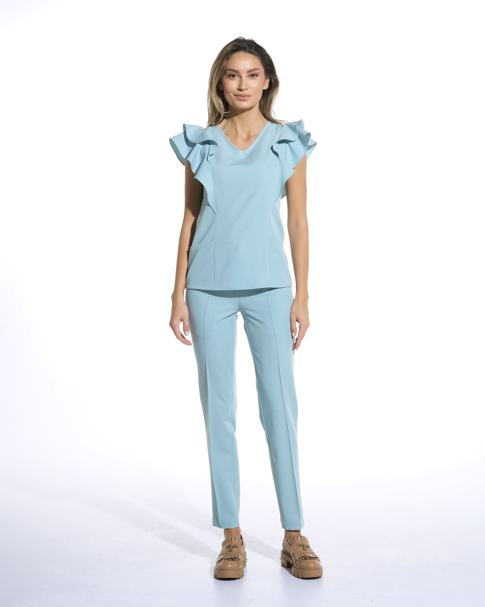 Bluza medicala AVRA blue - 1zero1.ro